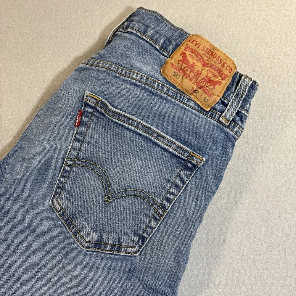 Levis 511 Jean Men 32x32 Denim Slim Straight Flex Stretch Mid Rise Cotton Blend
